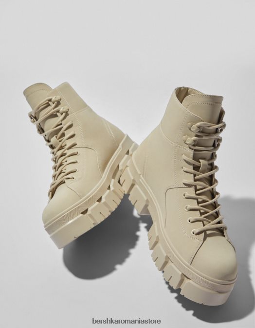 Bershka bărbați cizme cu șireturi cu talpă de cale nisip Z86D3448 încălţăminte