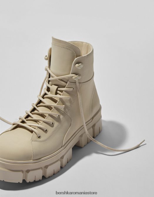 Bershka bărbați cizme cu șireturi cu talpă de cale nisip Z86D3573 încălţăminte