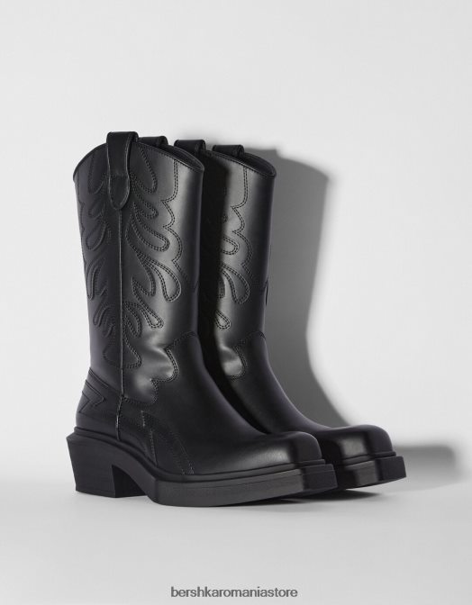 Bershka bărbați cizme de cowboy negru Z86D3570 încălţăminte