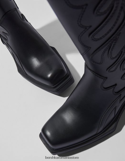 Bershka bărbați cizme de cowboy negru Z86D3570 încălţăminte