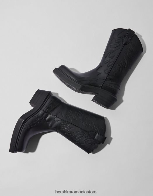 Bershka bărbați cizme de cowboy negru Z86D3570 încălţăminte