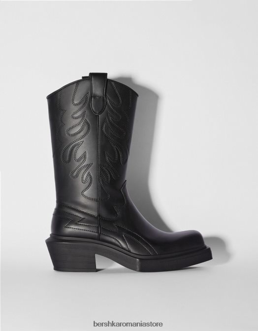 Bershka bărbați cizme de cowboy negru Z86D3570 încălţăminte