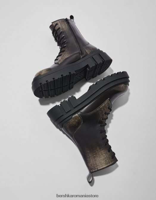 Bershka bărbați cizme învechite cu talpă de cale negru Z86D3575 încălţăminte