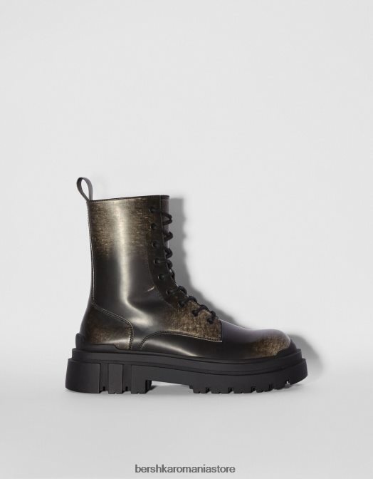 Bershka bărbați cizme învechite cu talpă de cale negru Z86D3575 încălţăminte