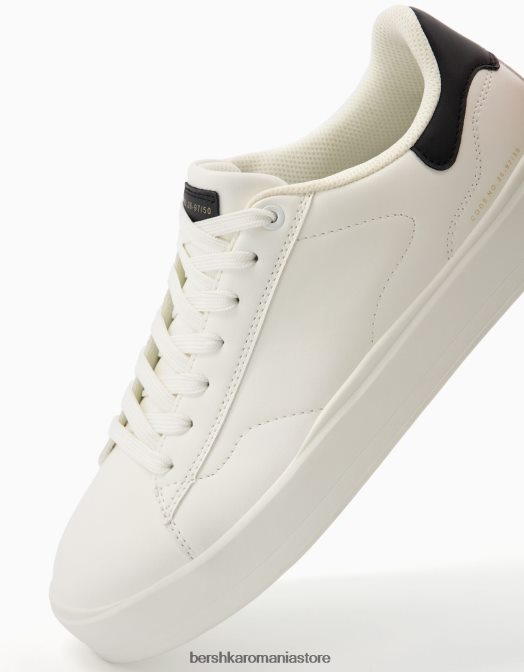 Bershka bărbați adidași contrastanți alb Z86D3468 încălţăminte