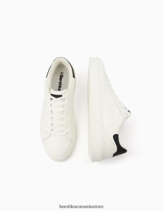 Bershka bărbați adidași contrastanți alb Z86D3468 încălţăminte