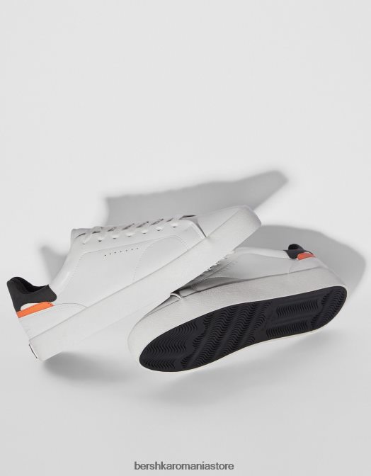 Bershka bărbați adidași contrastanți alb Z86D3496 încălţăminte