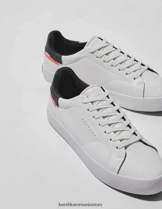 Bershka bărbați adidași contrastanți alb Z86D3496 încălţăminte