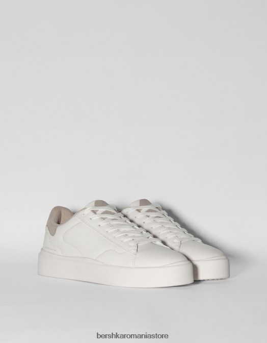 Bershka bărbați adidași contrastanți alb Z86D3500 încălţăminte