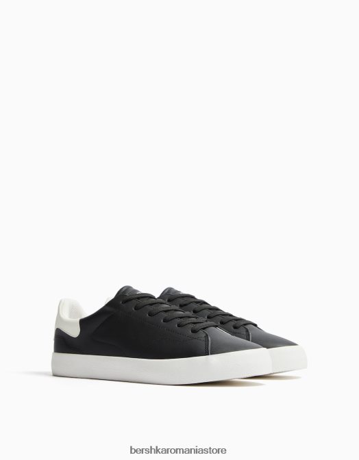 Bershka bărbați adidași contrastanți negru Z86D3482 încălţăminte