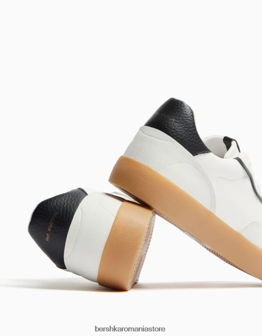 Bershka bărbați adidași în stil retro alb Z86D3485 încălţăminte