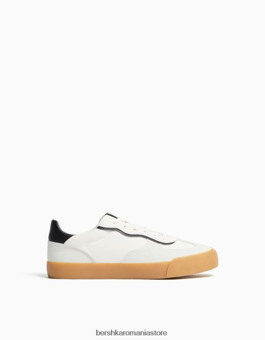 Bershka bărbați adidași în stil retro alb Z86D3485 încălţăminte