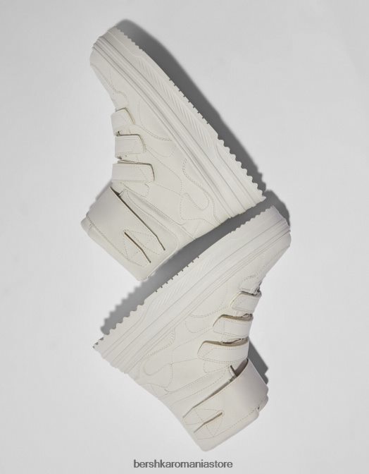 Bershka bărbați adidași înalți ecru Z86D3487 încălţăminte