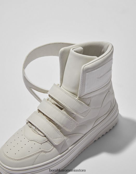 Bershka bărbați adidași înalți ecru Z86D3487 încălţăminte