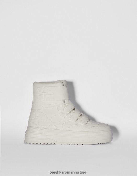 Bershka bărbați adidași înalți ecru Z86D3487 încălţăminte