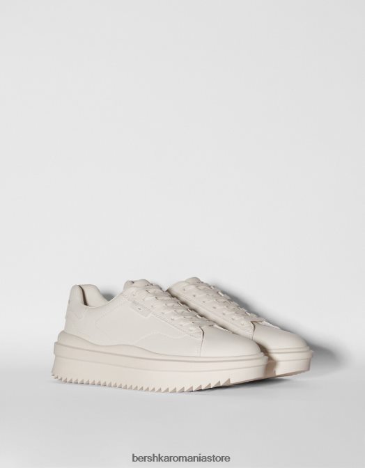 Bershka bărbați adidasi cu talpa groasa alb Z86D3499 încălţăminte