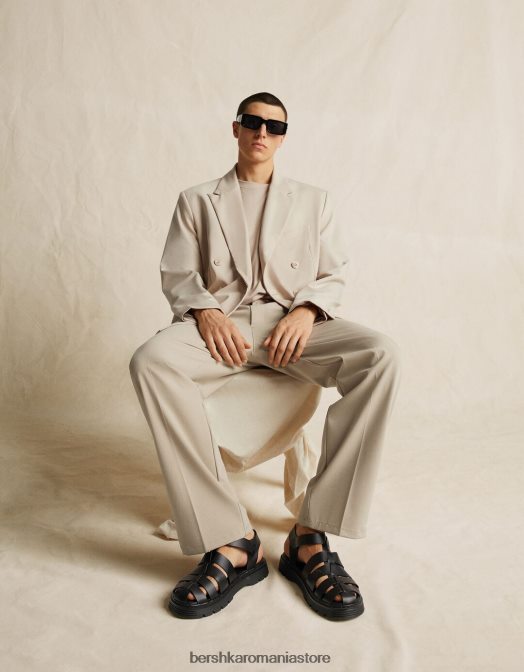 Bershka bărbați sandale colivie negru Z86D3546 încălţăminte