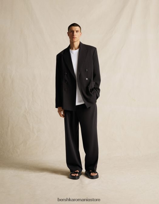 Bershka bărbați sandale cu catarame negru Z86D3557 încălţăminte