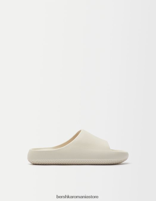 Bershka bărbați sandale plate texturate nisip Z86D3556 încălţăminte