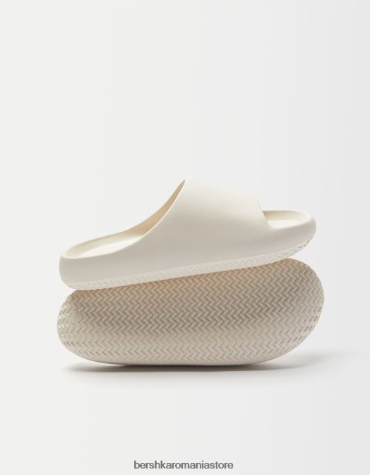 Bershka bărbați sandale plate texturate nisip Z86D3563 încălţăminte