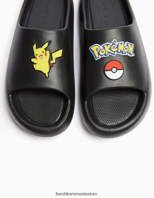 Bershka bărbați sandale pokemon negru Z86D3549 încălţăminte