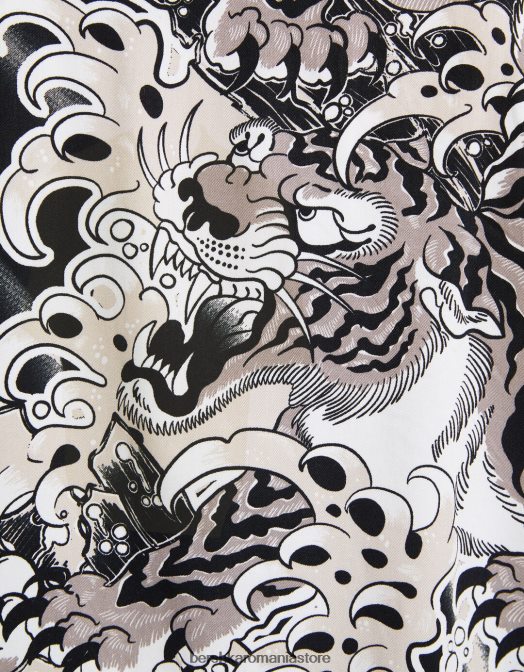 Bershka bărbați cămașă cu mânecă scurtă imprimată negru Z86D2871 îmbrăcăminte