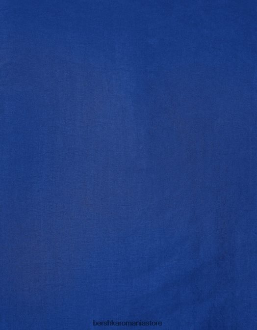 Bershka bărbați cămașă fluidă cu mânecă scurtă albastru Z86D2920 îmbrăcăminte