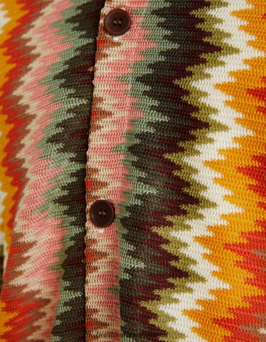 Bershka bărbați cămașă retro rustică cu mânecă scurtă portocale Z86D2899 îmbrăcăminte