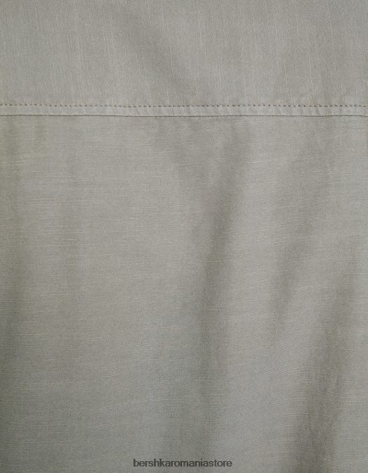 Bershka bărbați cămașă rustică cu mânecă scurtă, cu croiala relaxată alte Z86D2944 îmbrăcăminte