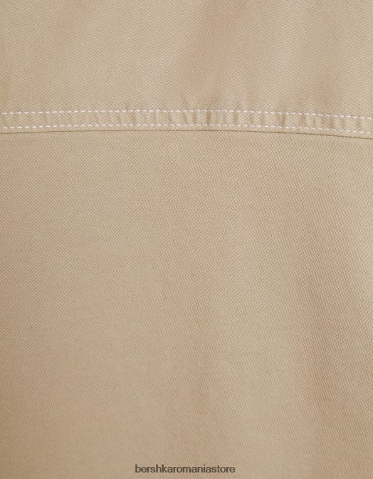 Bershka bărbați supracămașă din bumbac fir contrast exclusiv Z86D2936 îmbrăcăminte