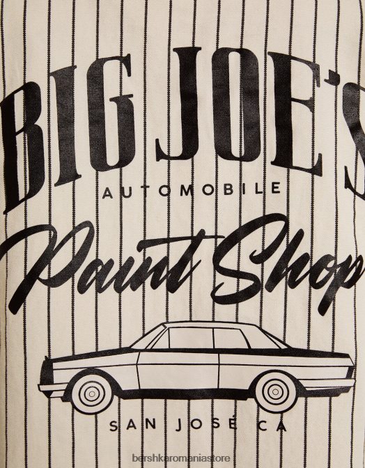 Bershka bărbați supracămașă din pânză cu mânecă scurtă și fermoar cremă Z86D2862 îmbrăcăminte