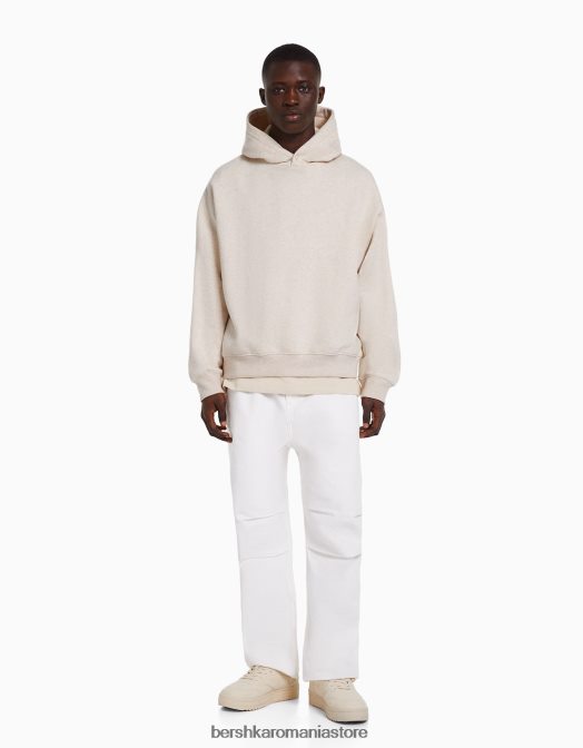 Bershka bărbați hanorac boxy-fit gri Z86D2968 îmbrăcăminte