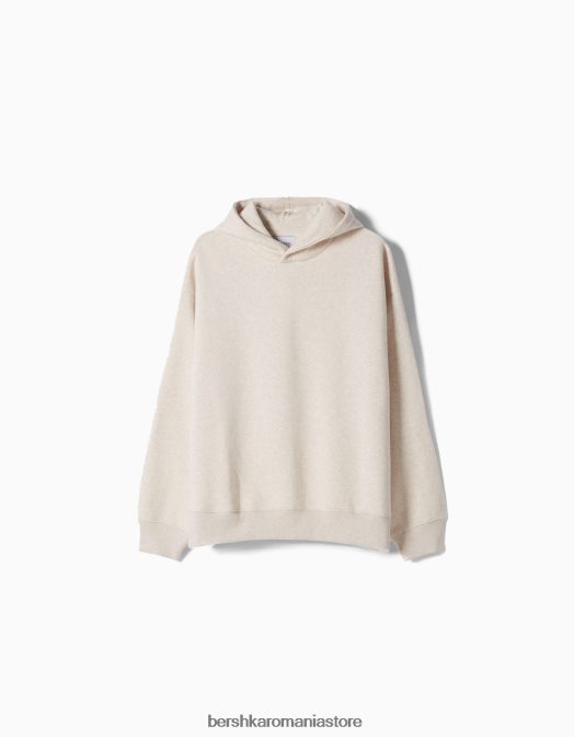 Bershka bărbați hanorac boxy-fit gri Z86D2968 îmbrăcăminte