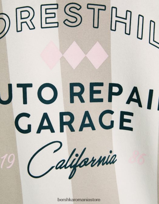 Bershka bărbați hanorac cu dungi cu fermoar gri Z86D2969 îmbrăcăminte