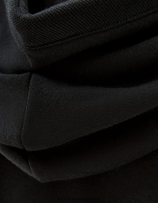 Bershka bărbați hanorac cu fermoar negru Z86D2992 îmbrăcăminte