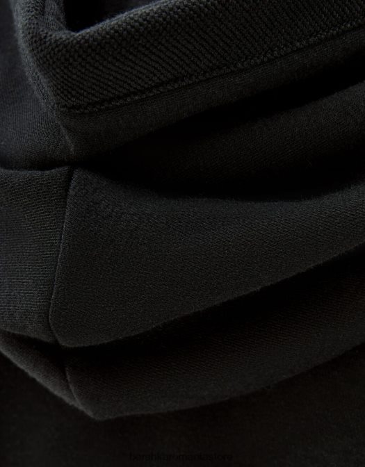 Bershka bărbați hanorac cu fermoar negru Z86D3414 îmbrăcăminte