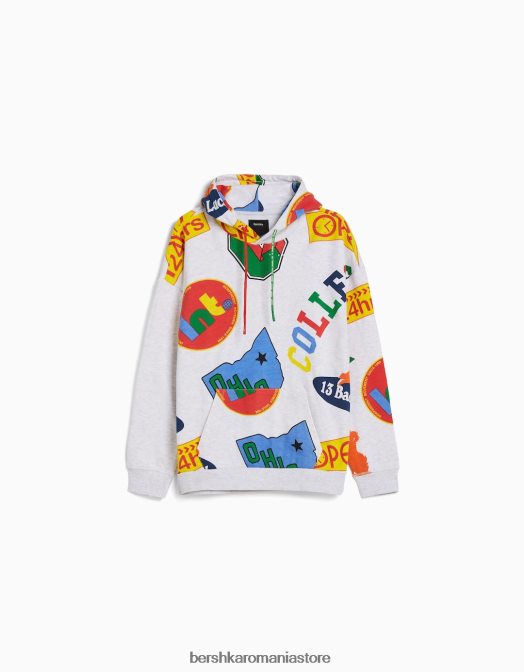 Bershka bărbați hanorac imprimat alte Z86D2960 îmbrăcăminte