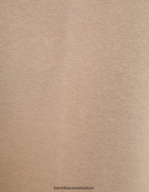 Bershka bărbați hanorac supradimensionat cămilă Z86D2959 îmbrăcăminte