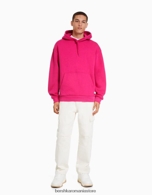 Bershka bărbați hanorac supradimensionat fucsie Z86D2955 îmbrăcăminte