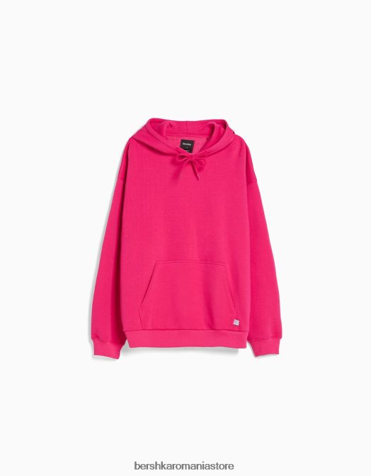 Bershka bărbați hanorac supradimensionat fucsie Z86D2955 îmbrăcăminte