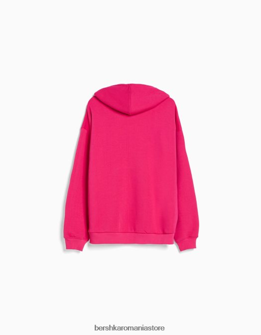 Bershka bărbați hanorac supradimensionat fucsie Z86D2955 îmbrăcăminte