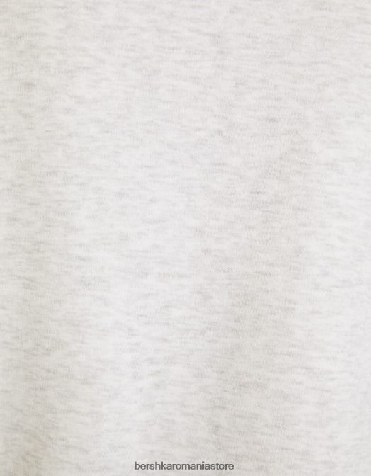 Bershka bărbați hanorac supradimensionat gri Z86D2957 îmbrăcăminte