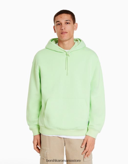 Bershka bărbați hanorac supradimensionat verde Z86D2954 îmbrăcăminte