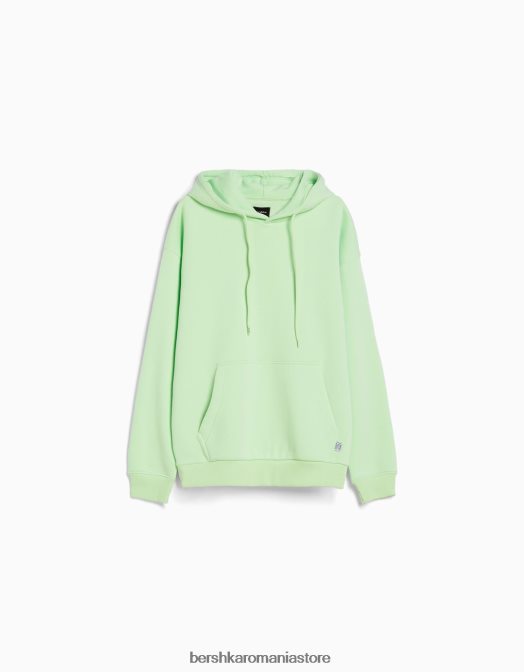 Bershka bărbați hanorac supradimensionat verde Z86D2954 îmbrăcăminte