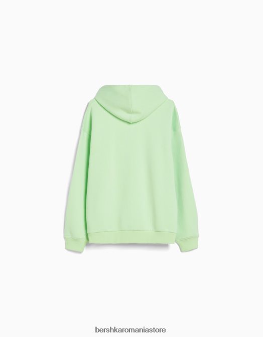 Bershka bărbați hanorac supradimensionat verde Z86D2954 îmbrăcăminte