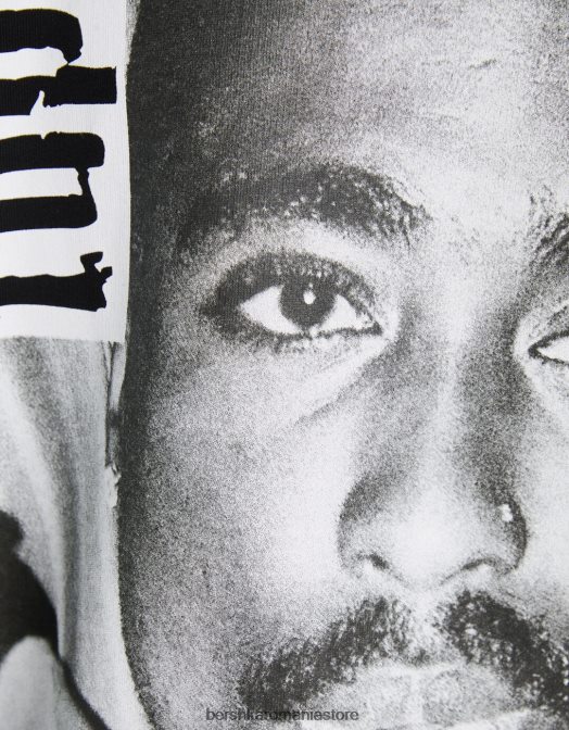 Bershka bărbați hanorac tupac cu gât crew negru Z86D2971 îmbrăcăminte