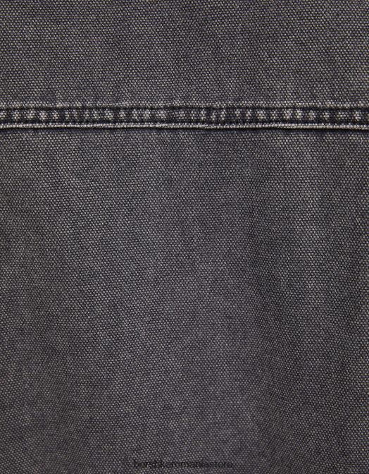 Bershka bărbați jachetă bomber din bumbac gri inchis Z86D3103 îmbrăcăminte