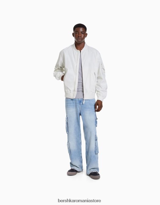 Bershka bărbați jachetă bomber tehnică ușoară exclusiv Z86D3042 îmbrăcăminte