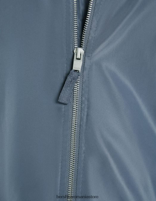 Bershka bărbați jachetă bomber tehnică ușoară gri inchis Z86D3041 îmbrăcăminte