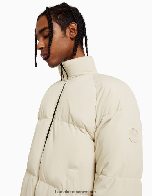 Bershka bărbați jachetă puf aproape alb Z86D3068 îmbrăcăminte
